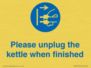 Please unplug the kettle when finished